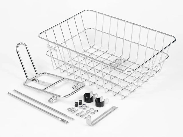 BLB Rack & Basket Combo Chrome - Simple Bike Store
