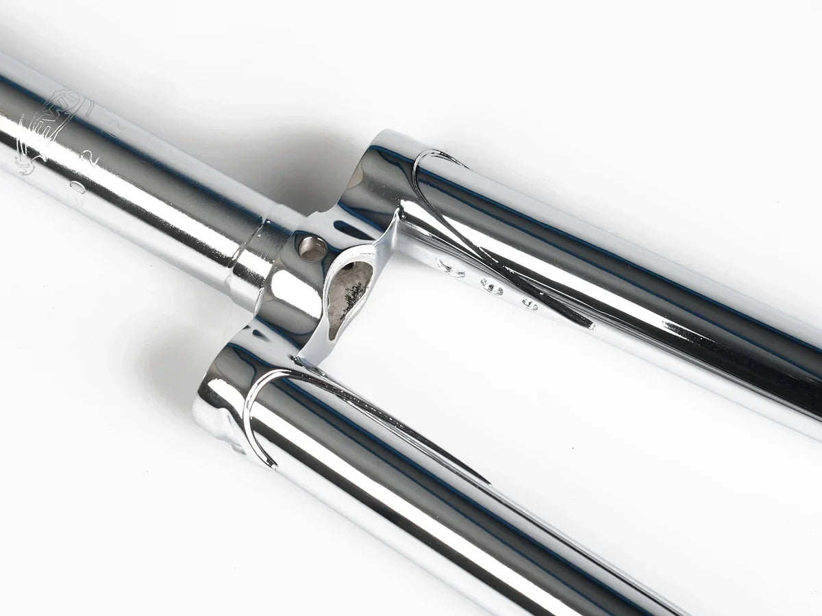 BLB Flat Crown Fork Chrome - Simple Bike Store