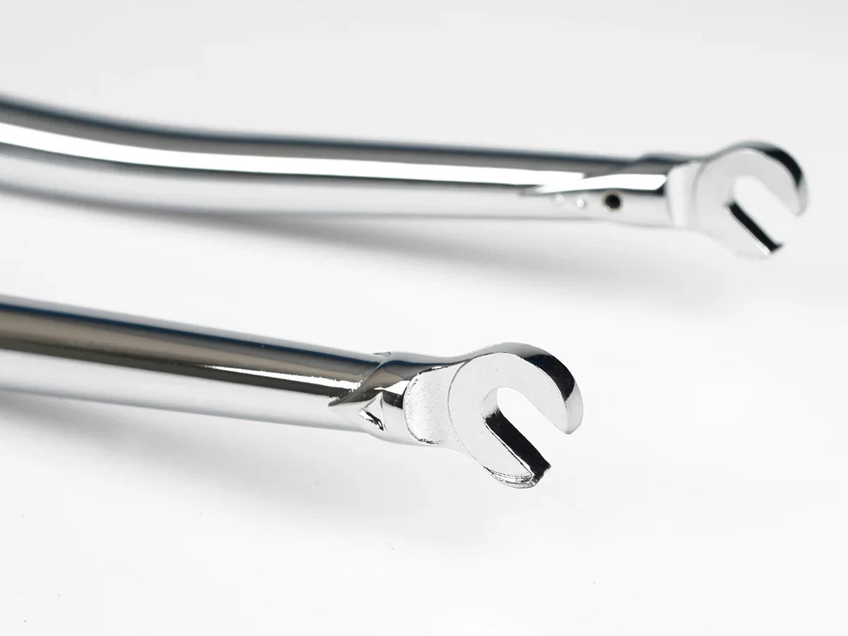BLB Flat Crown Fork Chrome - Simple Bike Store