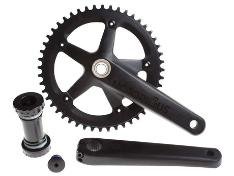 BLB Notorious Track Crankset - Black - Simple Bike Store
