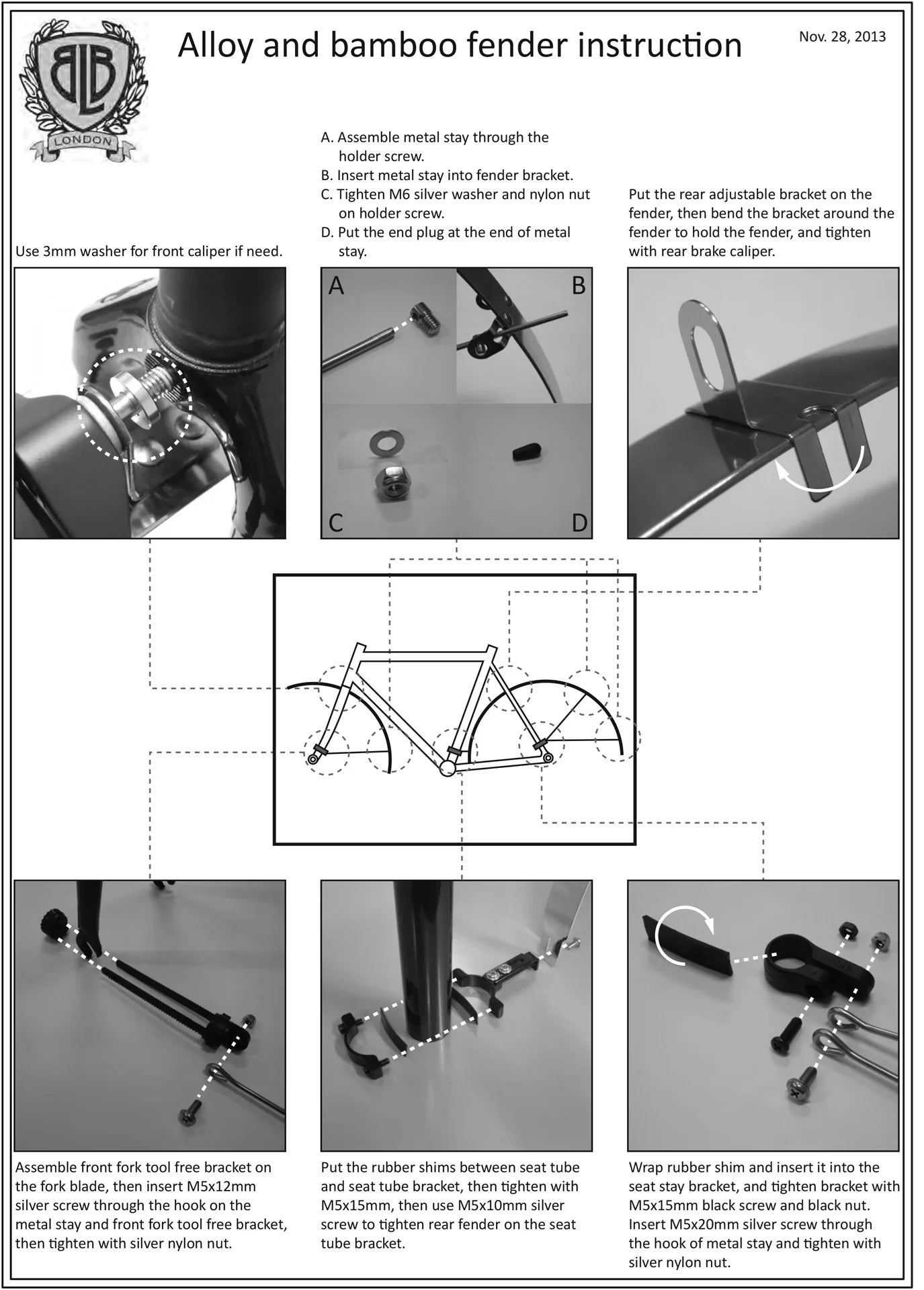 BLB Classic Alloy Fender Set - Simple Bike Store
