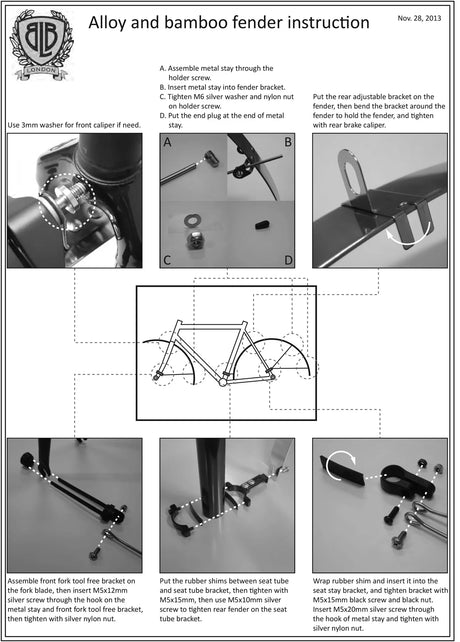 BLB Classic Alloy Fender Set - Simple Bike Store