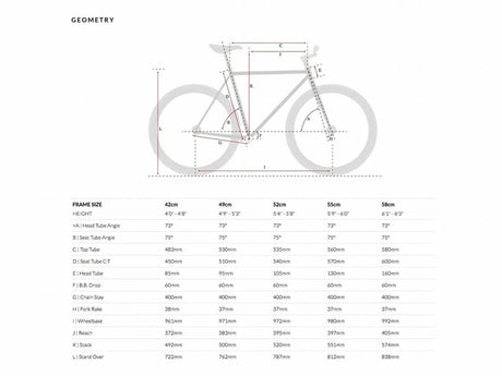 6KU Fixie & Single Speed Bike - Concrete - Simple Bike Store