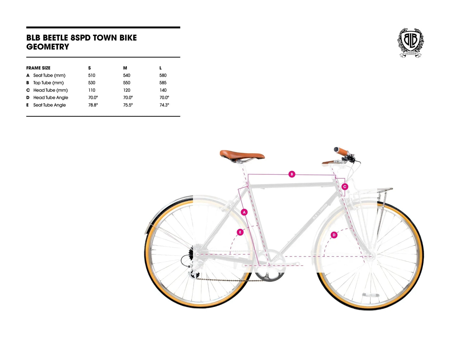 BLB Beetle 8spd Town Bike - Black - Simple Bike Store
