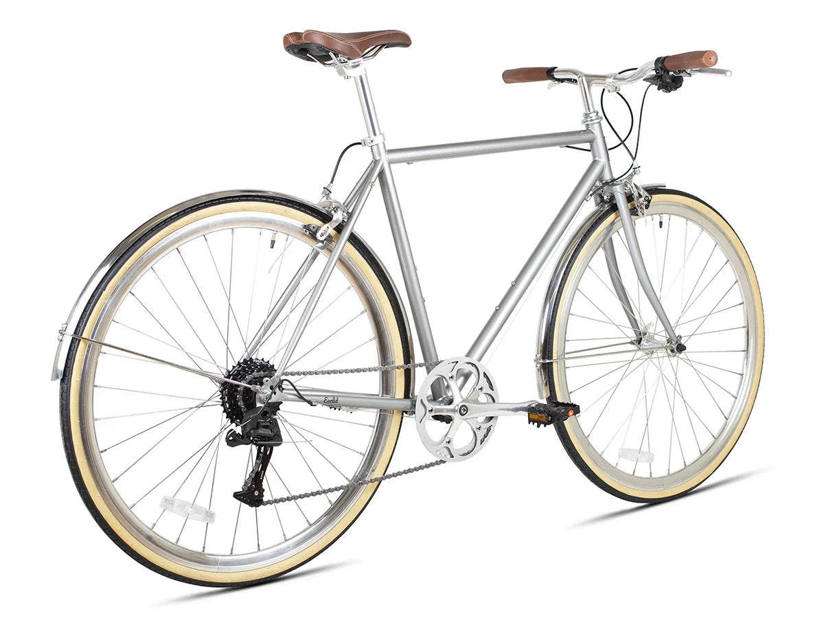 6KU Odyssey 8spd City Bike - Brandford Silver - Simple Bike Store