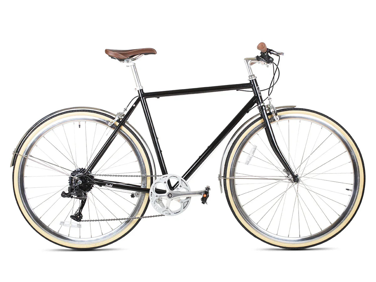 6KU Odyssey 8spd City Bike - Delano Black - Simple Bike Store