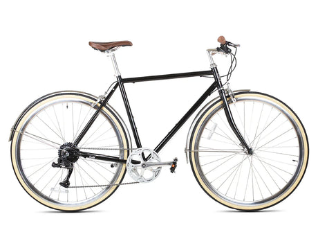 6KU Odyssey 8spd City Bike - Delano Black - Simple Bike Store