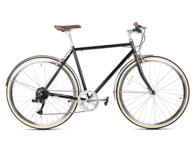 6KU Odyssey 8spd City Bike - Delano Black - Simple Bike Store