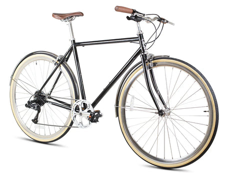 6KU Odyssey 8spd City Bike - Delano Black - Simple Bike Store