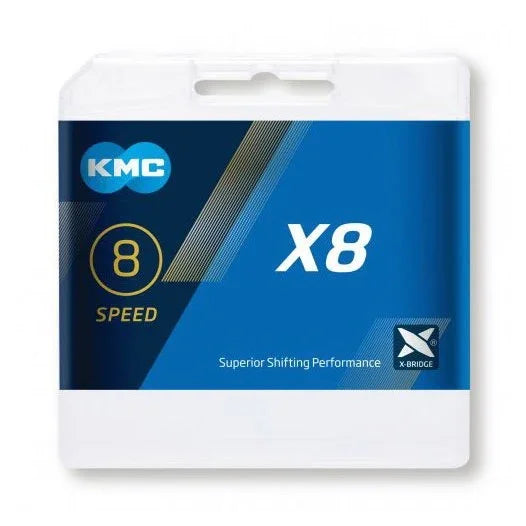 KMC X8 Silver Chain - Simple Bike Store