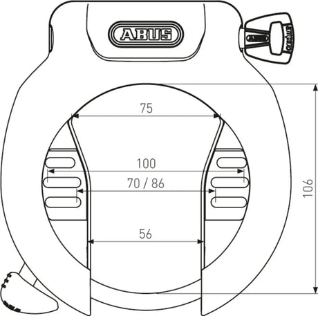 Abus Pro Amparo 4750 S Ring Lock - Simple Bike Store