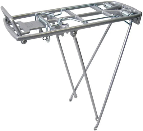 Pletscher Rear Carrier "Athlete" Silver with pump eyelets - Simple Bike Store
