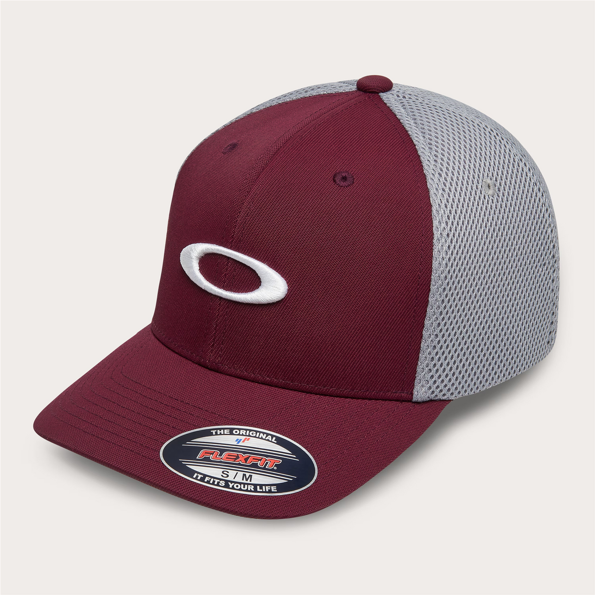 oakley-cepure-ar-nagu-ellipse-mesh-cap-dark-red-grey