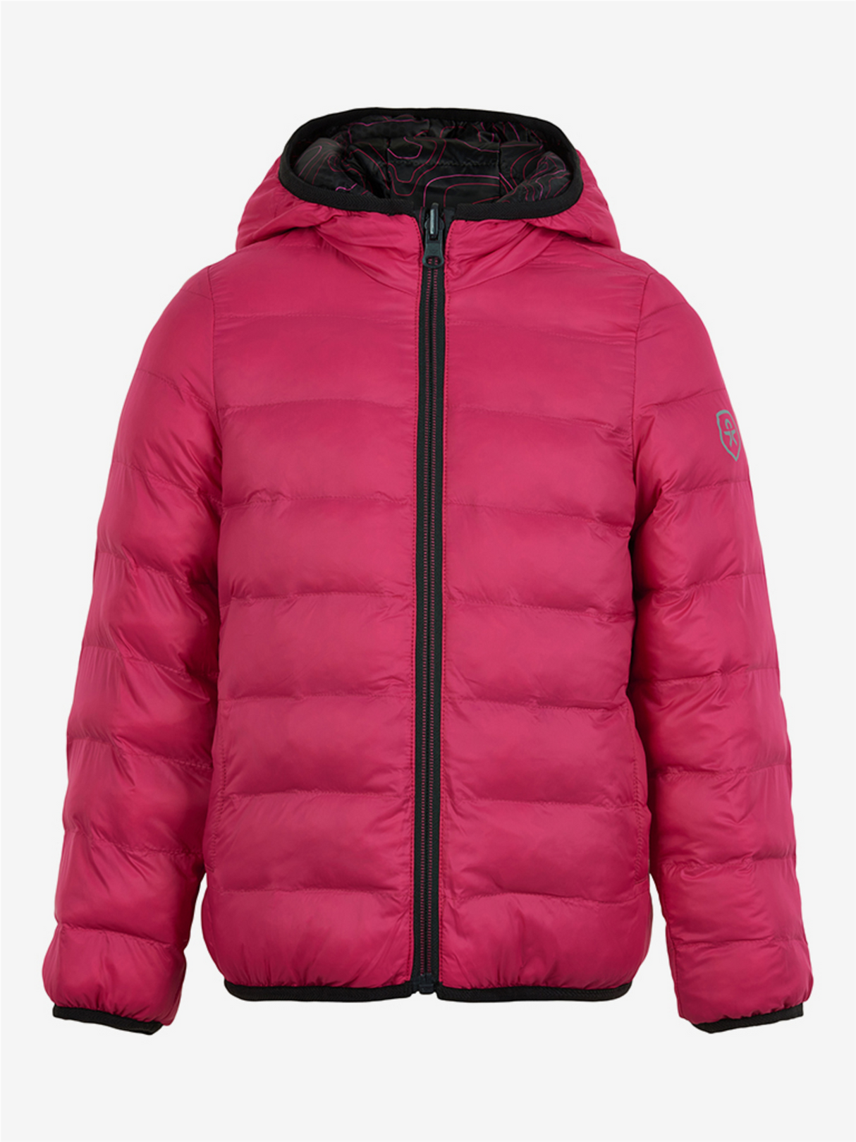 color-kids-winter-jacket-quilted-reversible-aop-violet-pink