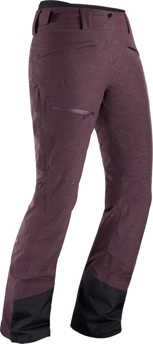 salomon-pants-w-proof-lt-insul-dark-red