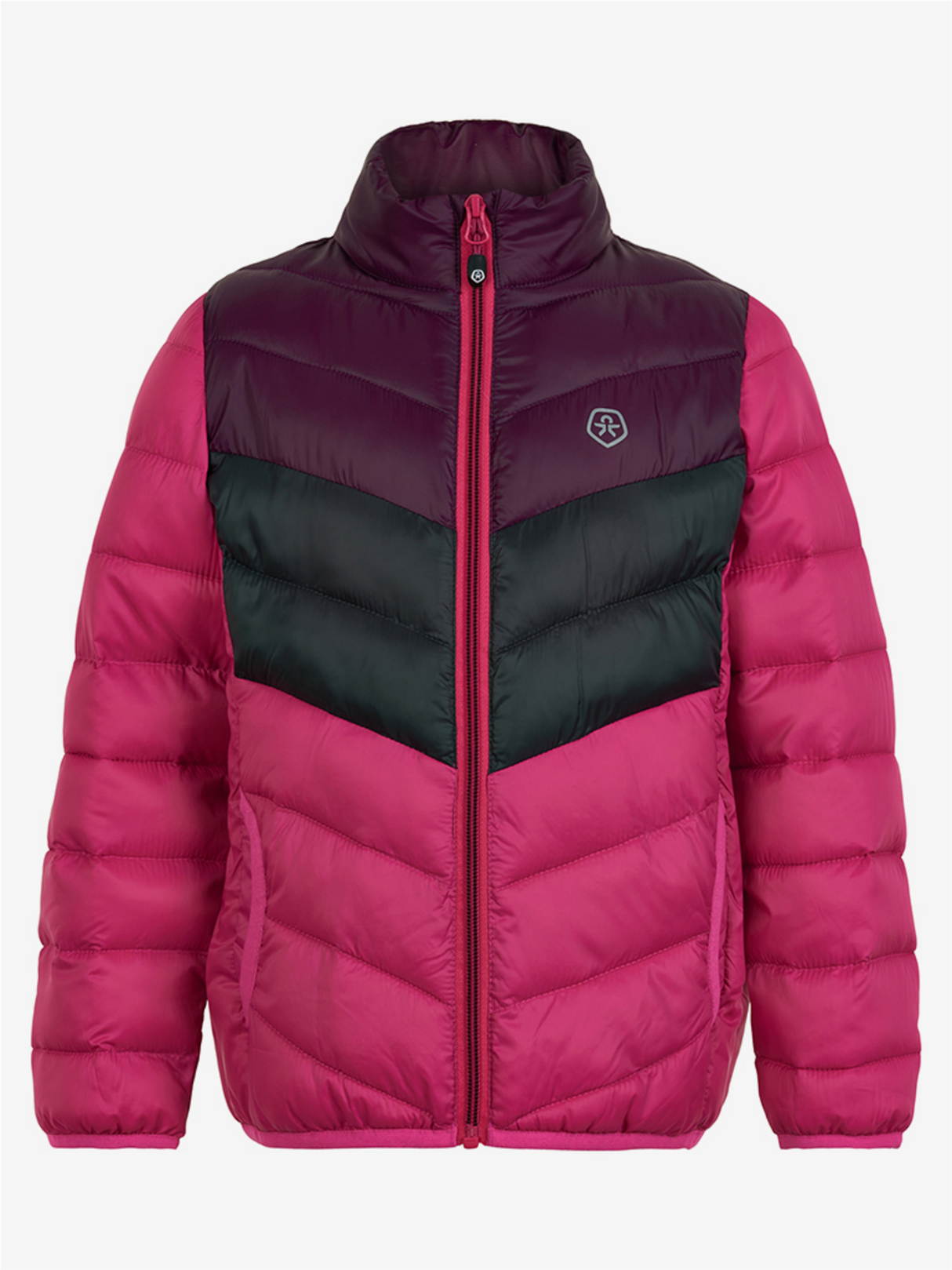 color-kids-winter-jacket-quilted-packable-pink-black