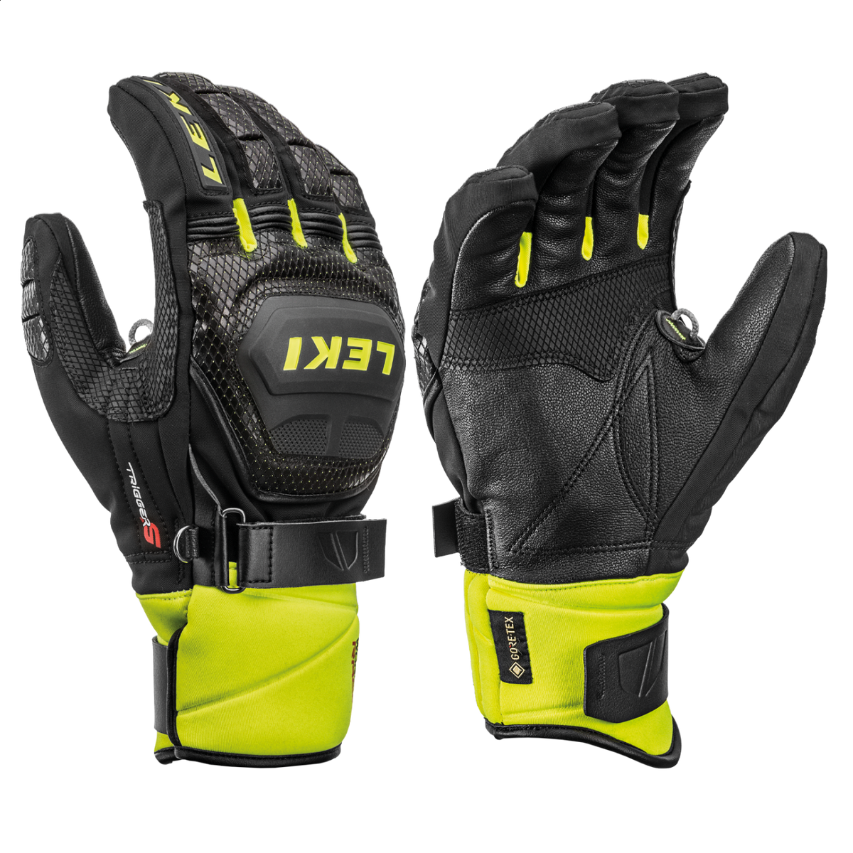 LEKI Handschuhe WC Renntrainer Flex S GTX Schwarz/Gelb