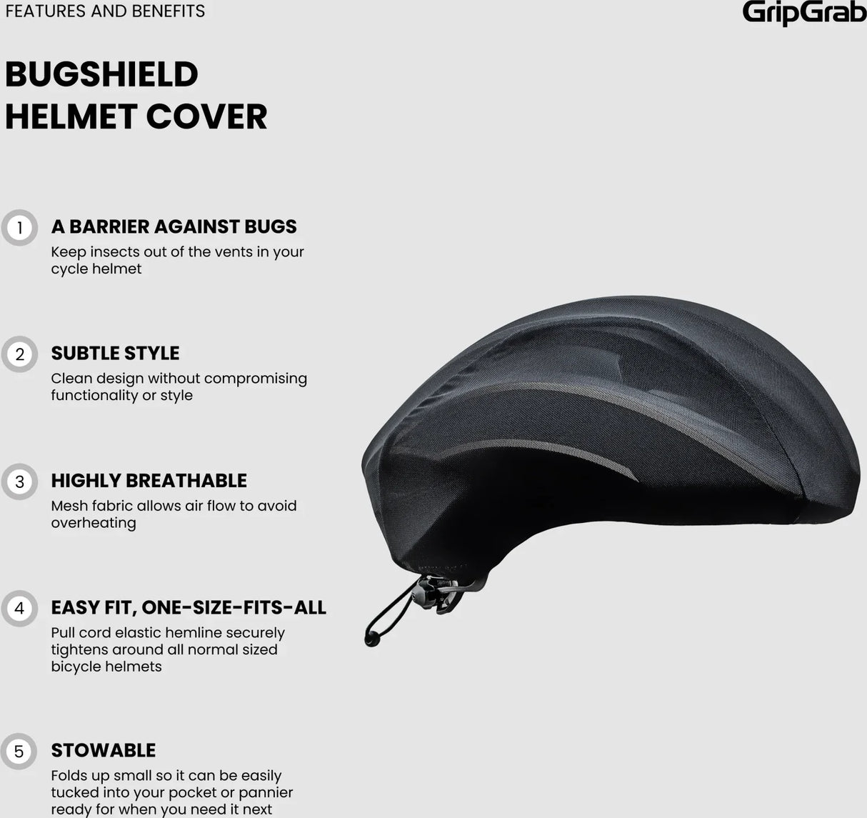 GripGrab BugShield Helmet Cover - Simple Bike Store
