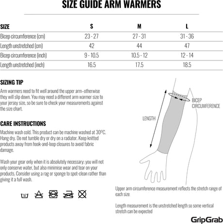 GripGrab AquaRepel 2 Water-Resistant Arm Warmers - Simple Bike Store
