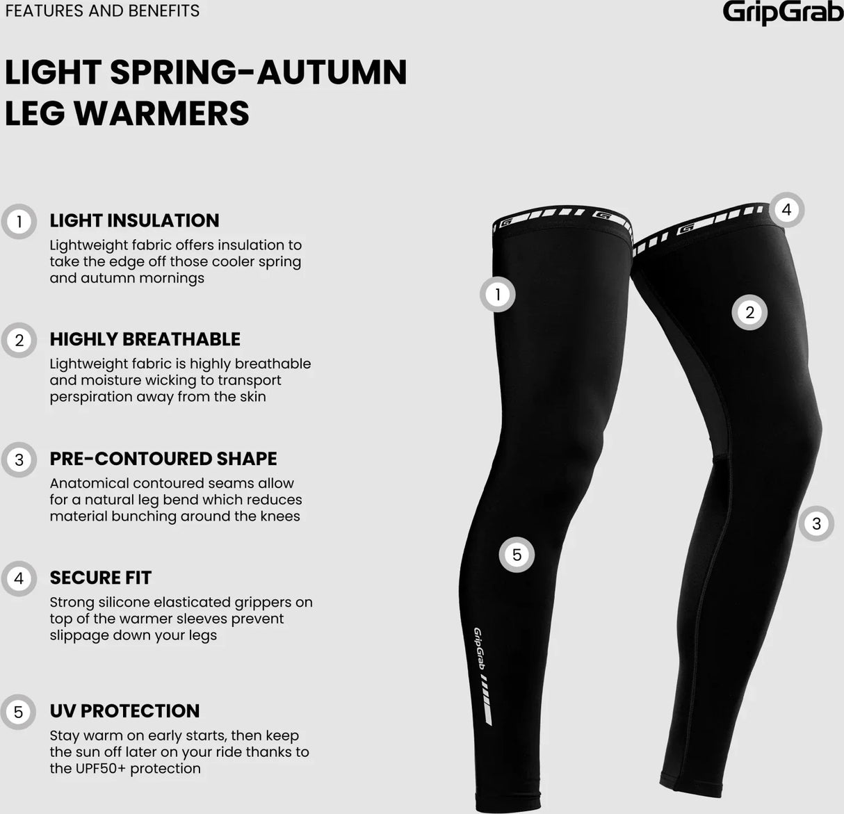 GripGrab Light Spring-Autumn Leg Warmers - Simple Bike Store