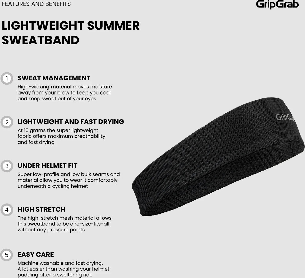 GripGrab Lightweight Summer Sweatband - Simple Bike Store