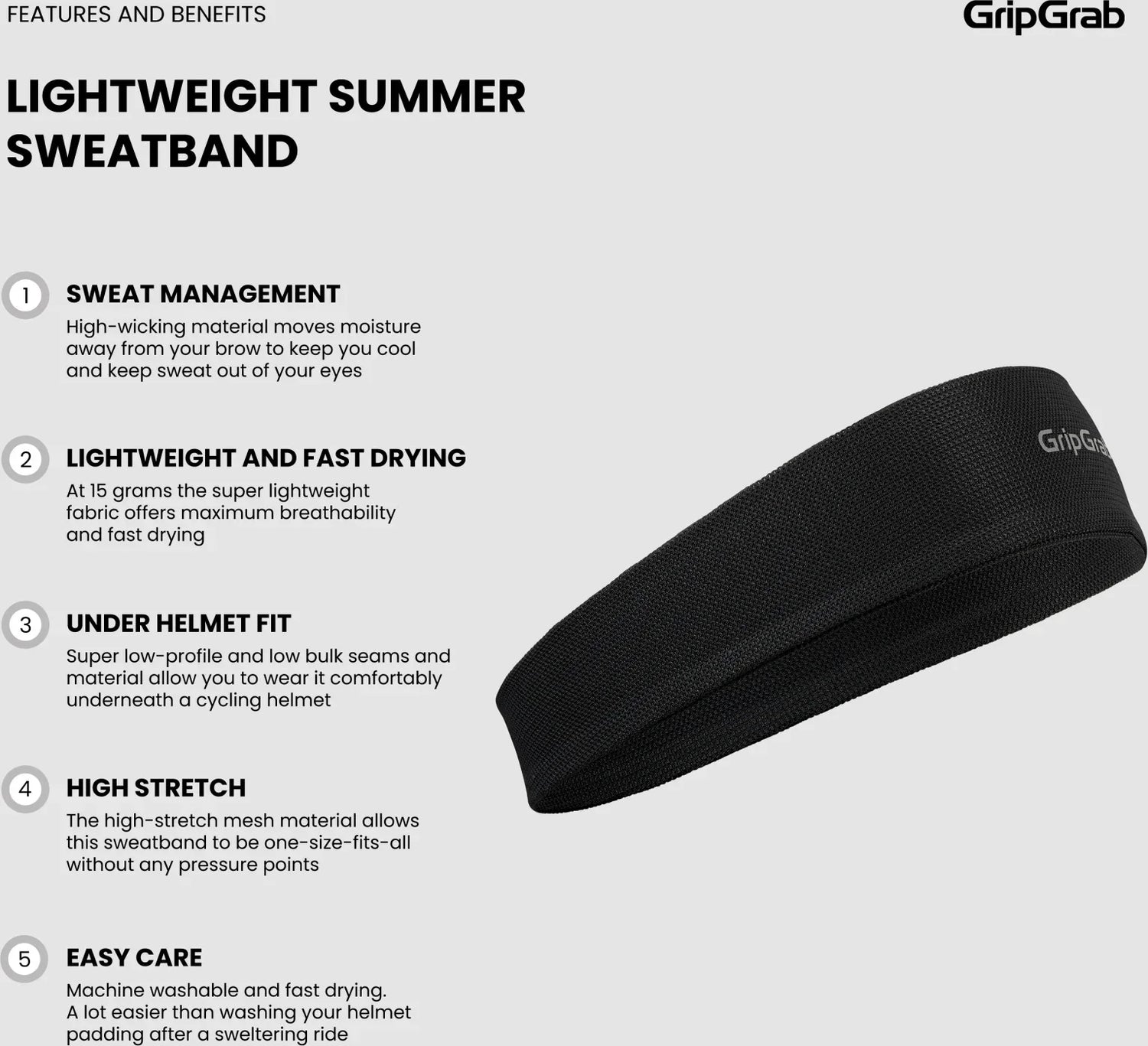 GripGrab Lightweight Summer Sweatband - Simple Bike Store