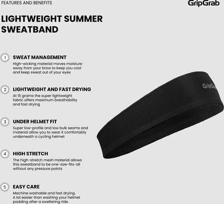 GripGrab Lightweight Summer Sweatband - Simple Bike Store