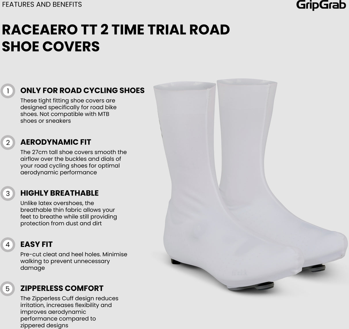 GripGrab RaceAero TT 2 tijdritoverschoenen voor op de weg