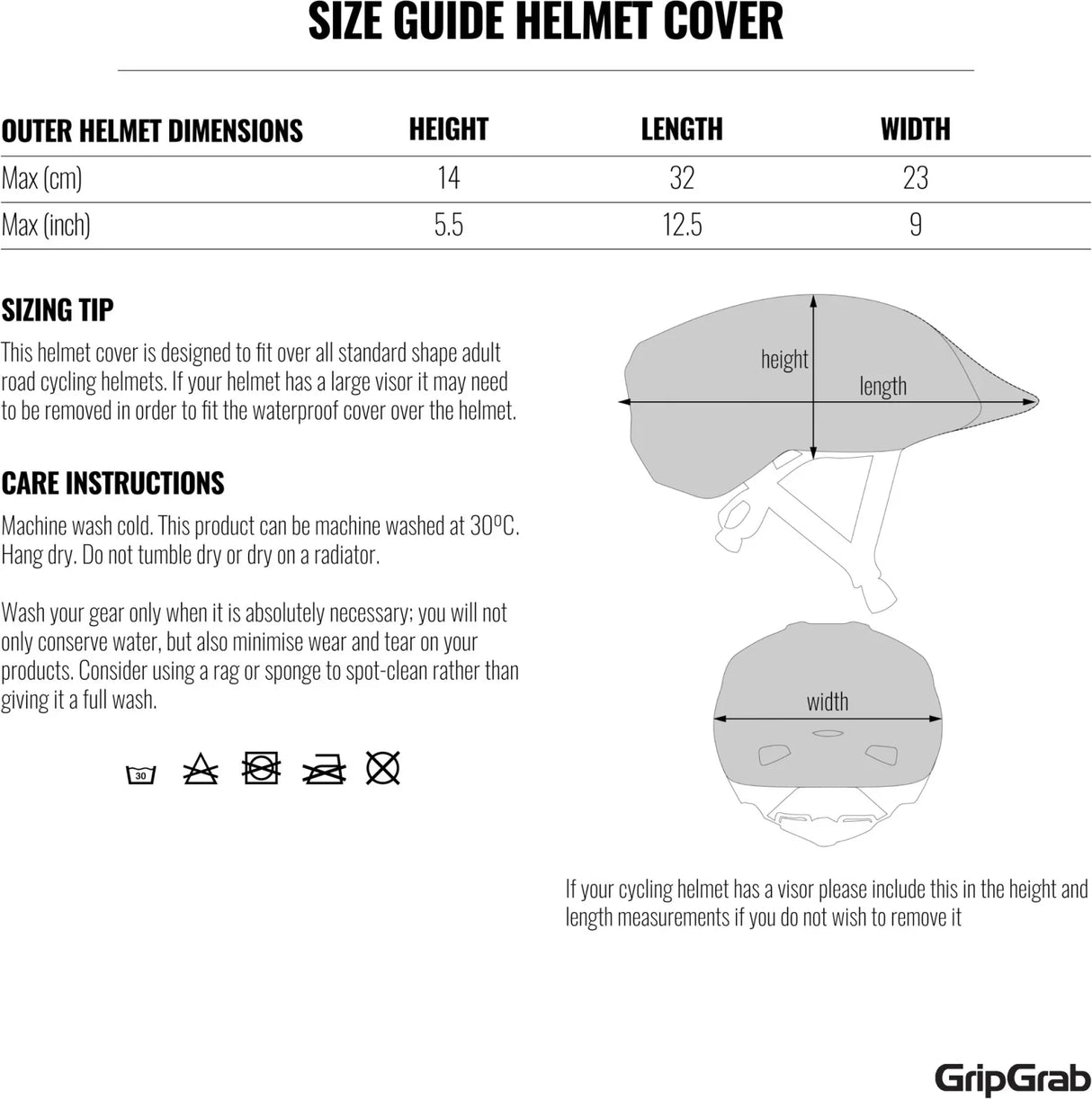 GripGrab Waterproof Helmet Cover - Simple Bike Store