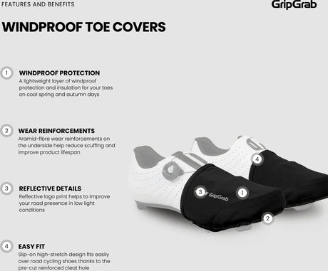GripGrab Windproof Road Toe Covers - Simple Bike Store