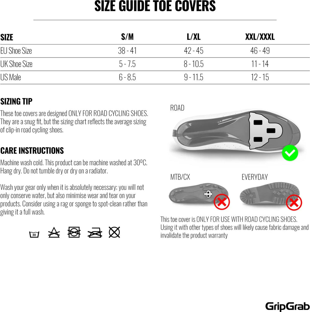 GripGrab Windproof Road Toe Covers - Simple Bike Store