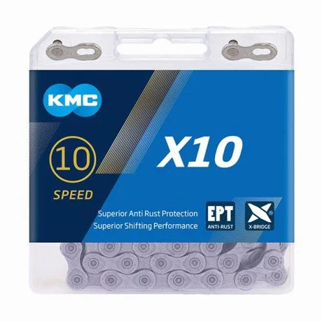 KMC X10 EPT Chain - Silver - Simple Bike Store
