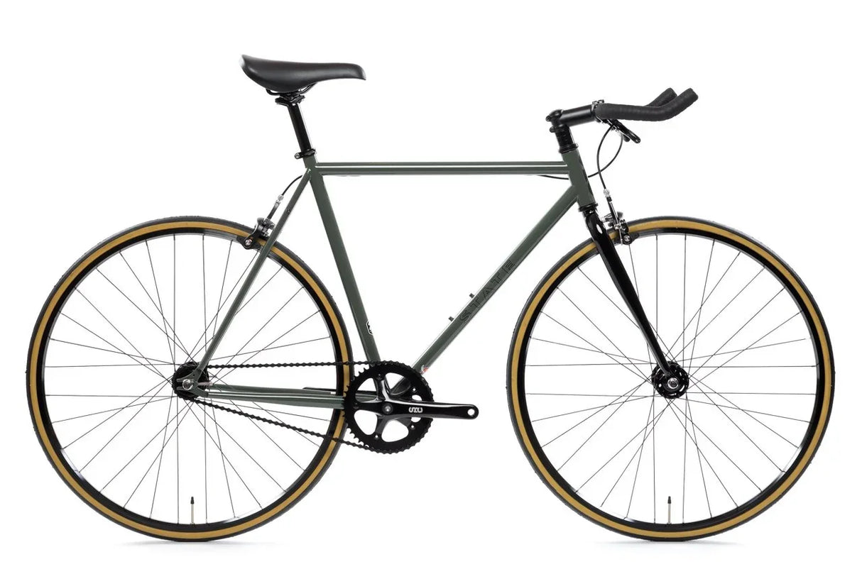 State Bicycles Co. Army Green - 4130 Core - Line - Simple Bike Store