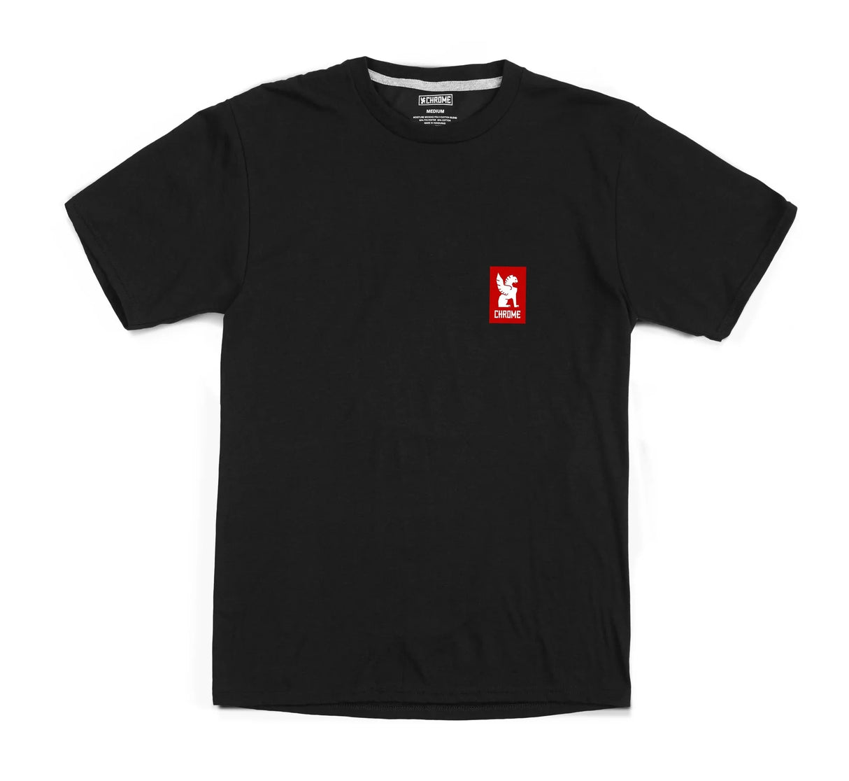 Chrome Industries Vertical Red Logo Teeshirt - Simple Bike Store