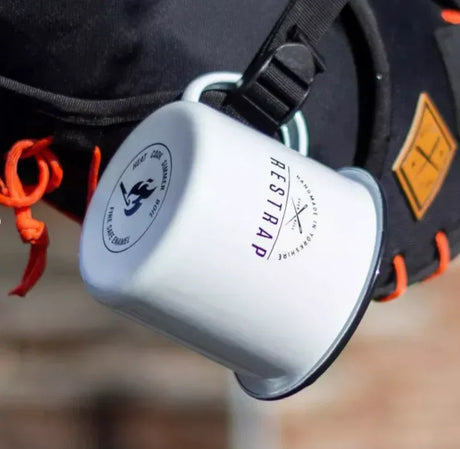 Restrap Enamel Mug White 20oz - Simple Bike Store