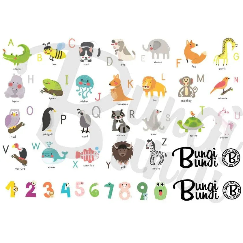Bungi Bungi Sticker Pack - Animal Alphabet