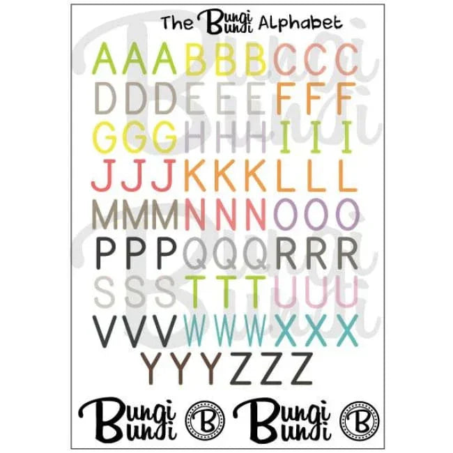 Bungi Bungi Sticker Pack - Animal Alphabet