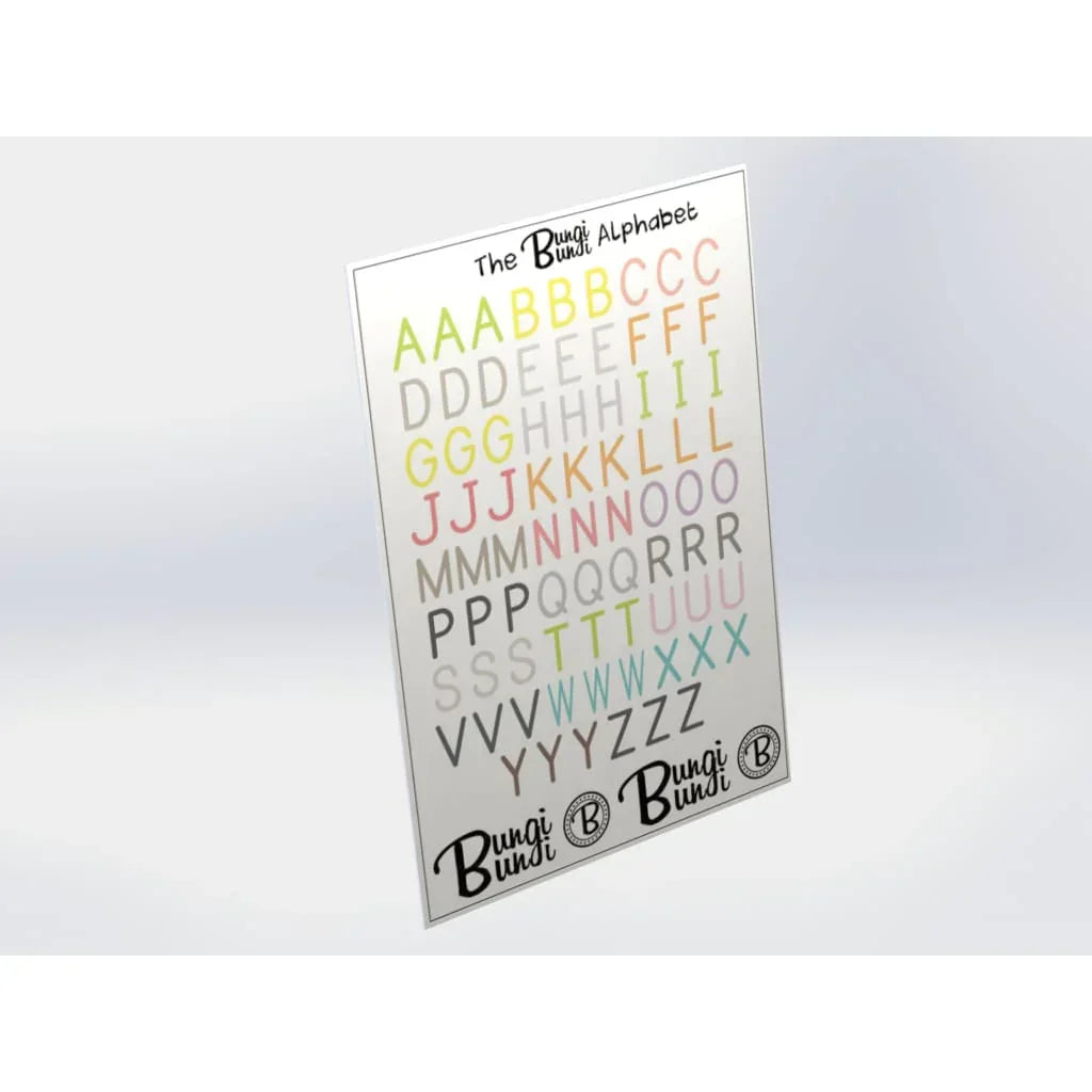 Bungi Bungi Sticker Pack - Animal Alphabet