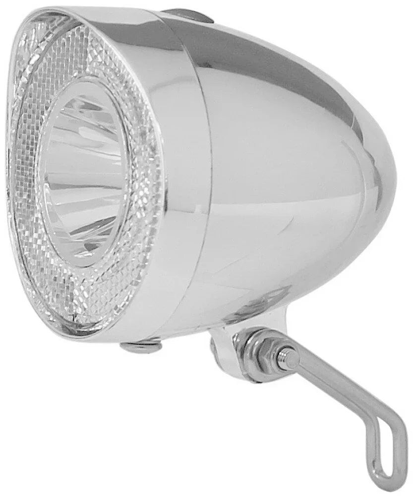 Union Battery-LED Front Light "Klassik" UN-4915 - Silver - Simple Bike Store