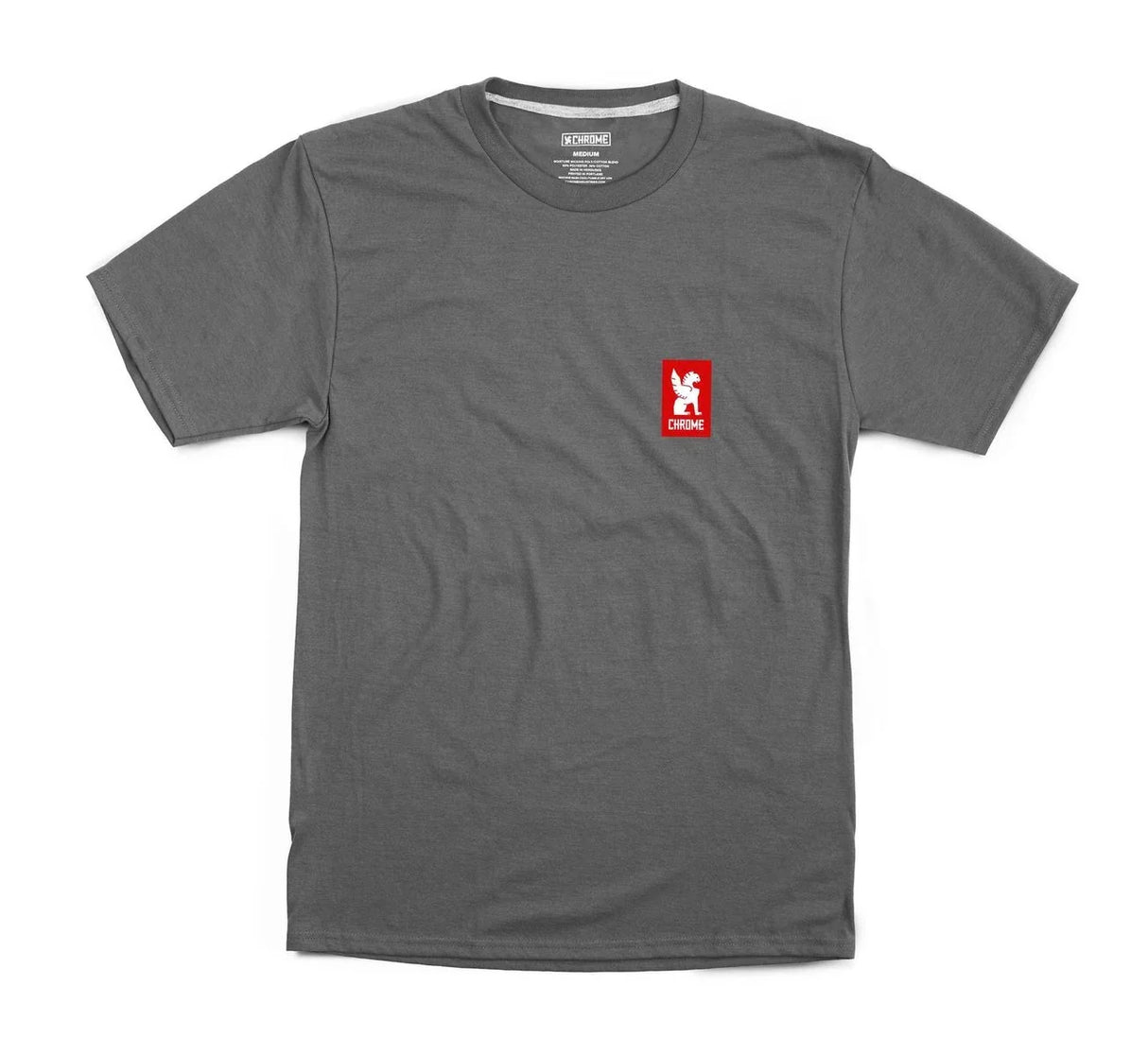 Chrome Industries Vertical Red Logo Teeshirt - Simple Bike Store