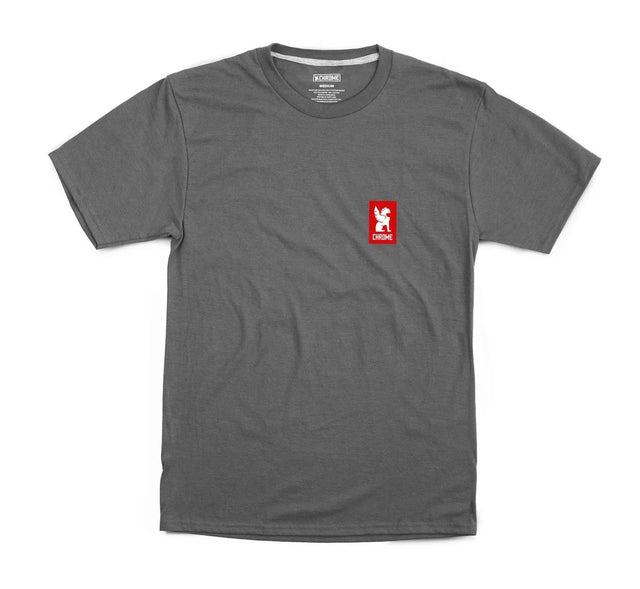 Chrome Industries Vertical Red Logo Teeshirt - Simple Bike Store