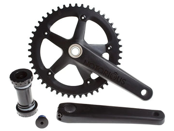 BLB Notorious Track Crankset - Black - Simple Bike Store