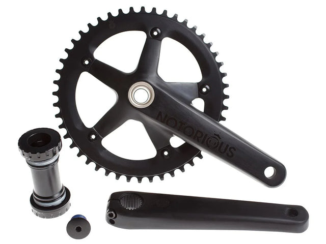 BLB Notorious Track Crankset - Black - Simple Bike Store