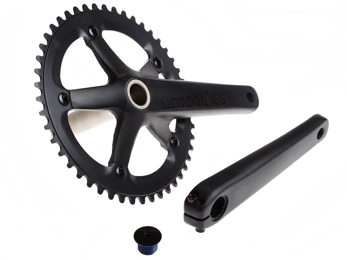 BLB Notorious Track Crankset - Black - Simple Bike Store