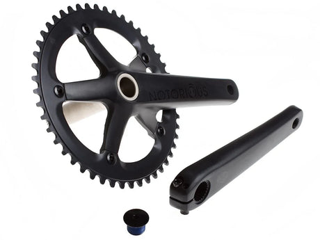 BLB Notorious Track Crankset - Black - Simple Bike Store