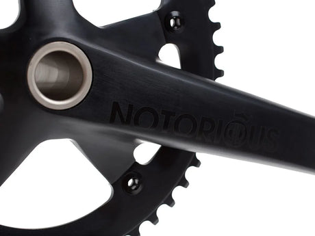 BLB Notorious Track Crankset - Black - Simple Bike Store