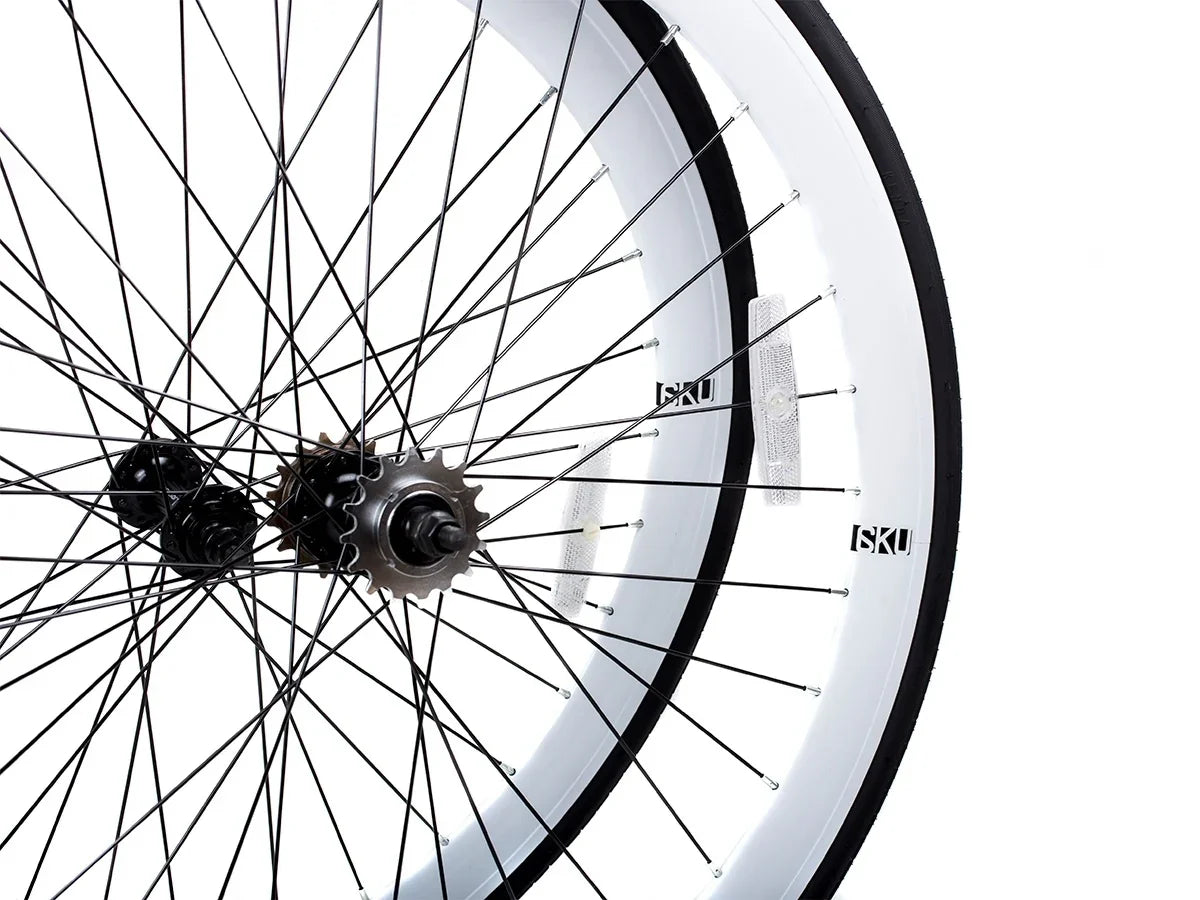 6KU Wheelset 700C White - Simple Bike Store