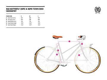 BLB Butterfly 8spd Town Bike - Black - Simple Bike Store