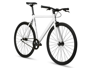 6KU Track Fixie & Single Speed Bike - White - Simple Bike Store