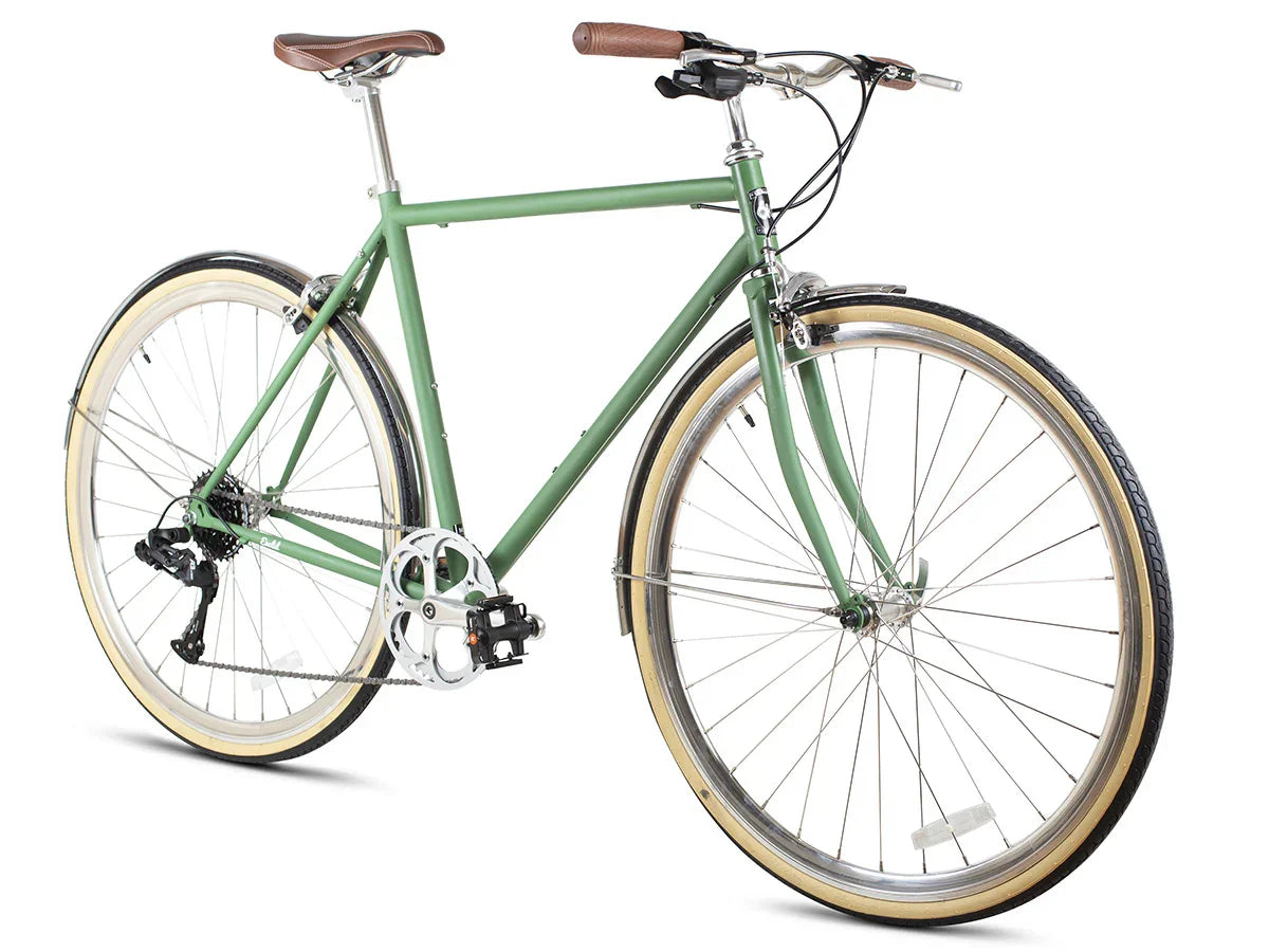 6KU Odyssey 8spd City Bike - Silverlake Green - Simple Bike Store